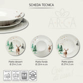 ARCA SERVIZIO PIATTI 18PZ STELLA NATALE STELLA DEL NORD